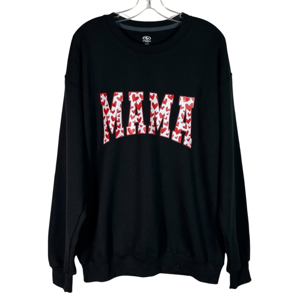Mama Black Oversized Graphic Print Crewneck Sweatshirt Mother Mom Large NWT